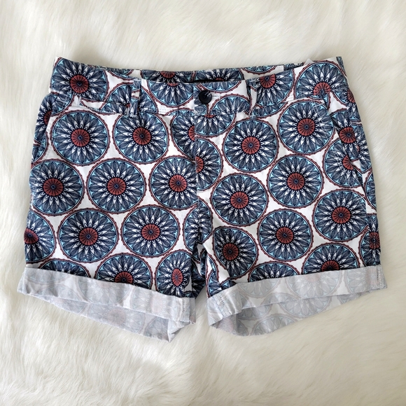 Banana Republic Pants - Banana Republic Medallion Cuffed Floral Shorts Women's 0 Summer
